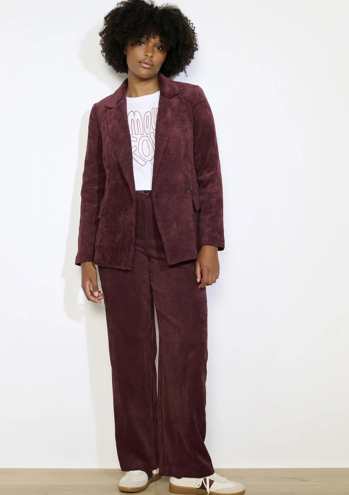 LolaLiza Getailleerde corduroy blazer- Co-Ord Sets|Vesten En Blazers