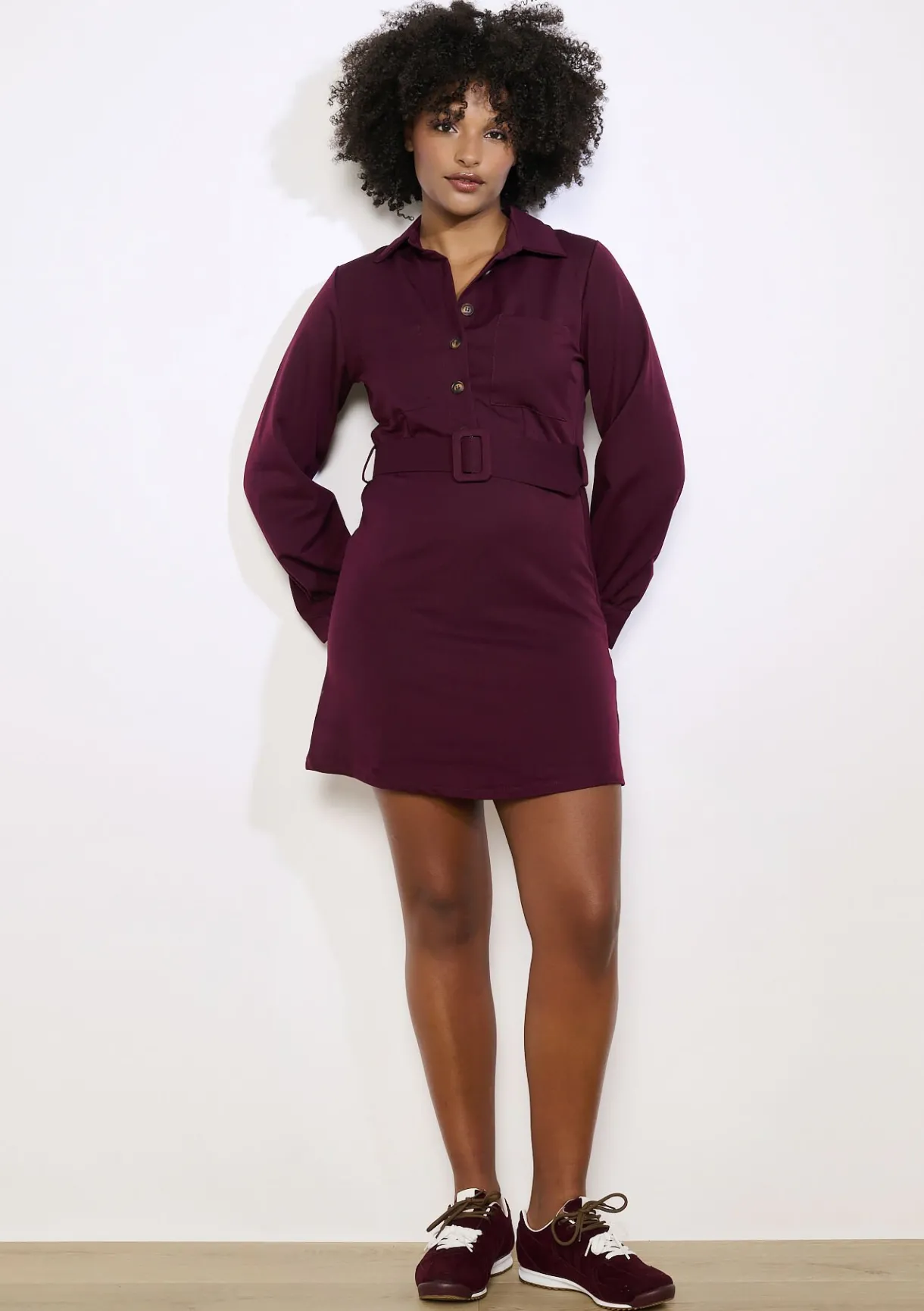 LolaLiza Getailleerde overhemdjurk- Jurken