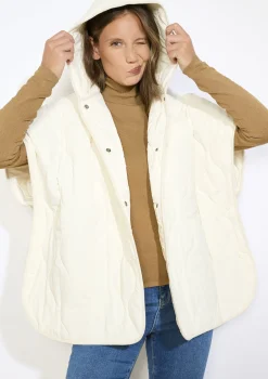 LolaLiza Gewatteerde poncho met capuchon- Mantels En Jassen|Accessoires