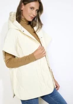 LolaLiza Gewatteerde poncho met capuchon- Mantels En Jassen|Accessoires