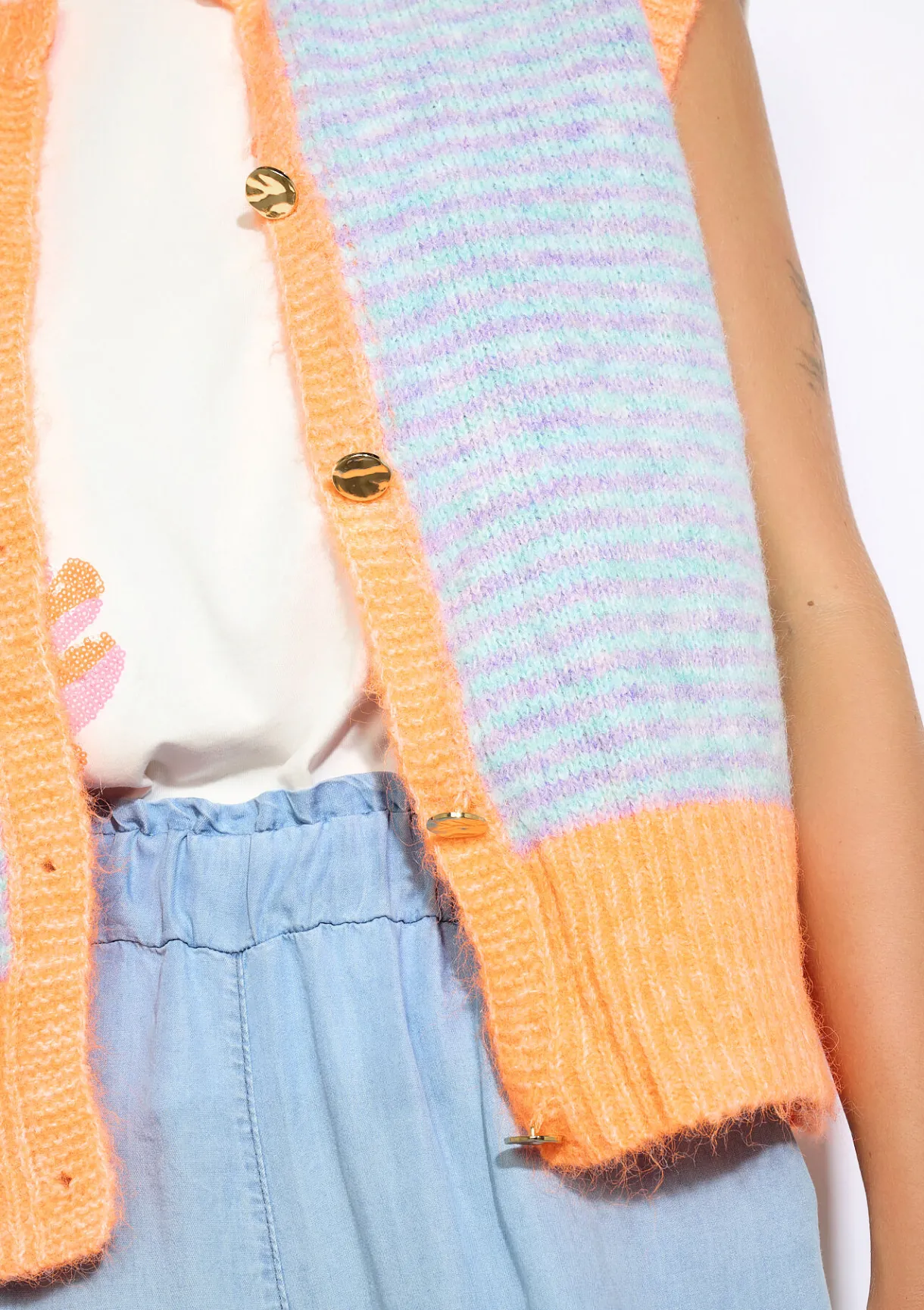 LolaLiza Gilet met strepen- Truien En Cardigans