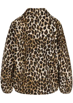 LolaLiza Glanzende leopardblouse- Blouses En Hemden