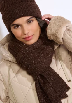 LolaLiza Glanzende ribgebreide sjaal- Accessoires