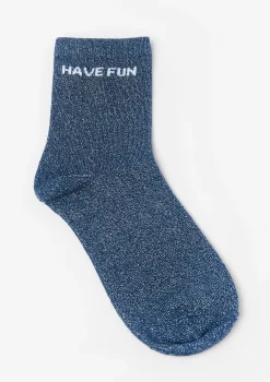 LolaLiza Glittersokken met tekst- Accessoires