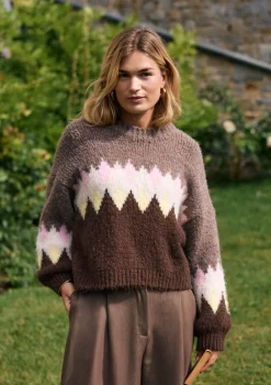 LolaLiza Grafisch gebreide trui- Truien En Cardigans