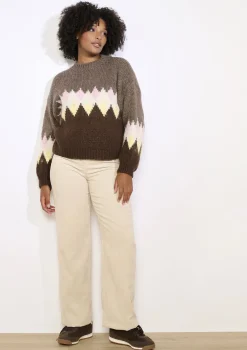 LolaLiza Grafisch gebreide trui- Truien En Cardigans