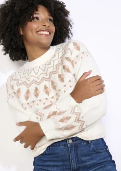 LolaLiza Grafisch jacquardtrui- Truien En Cardigans