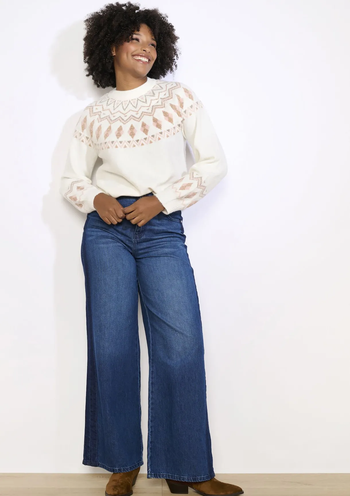 LolaLiza Grafisch jacquardtrui- Truien En Cardigans