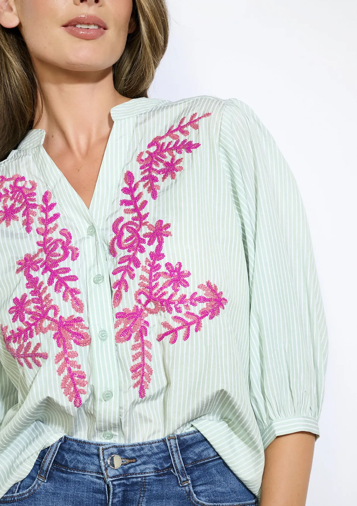 LolaLiza Hemd met borduursels- Blouses En Hemden