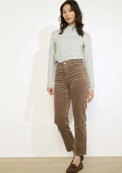 LolaLiza Hoge corduroy broek- Broeken