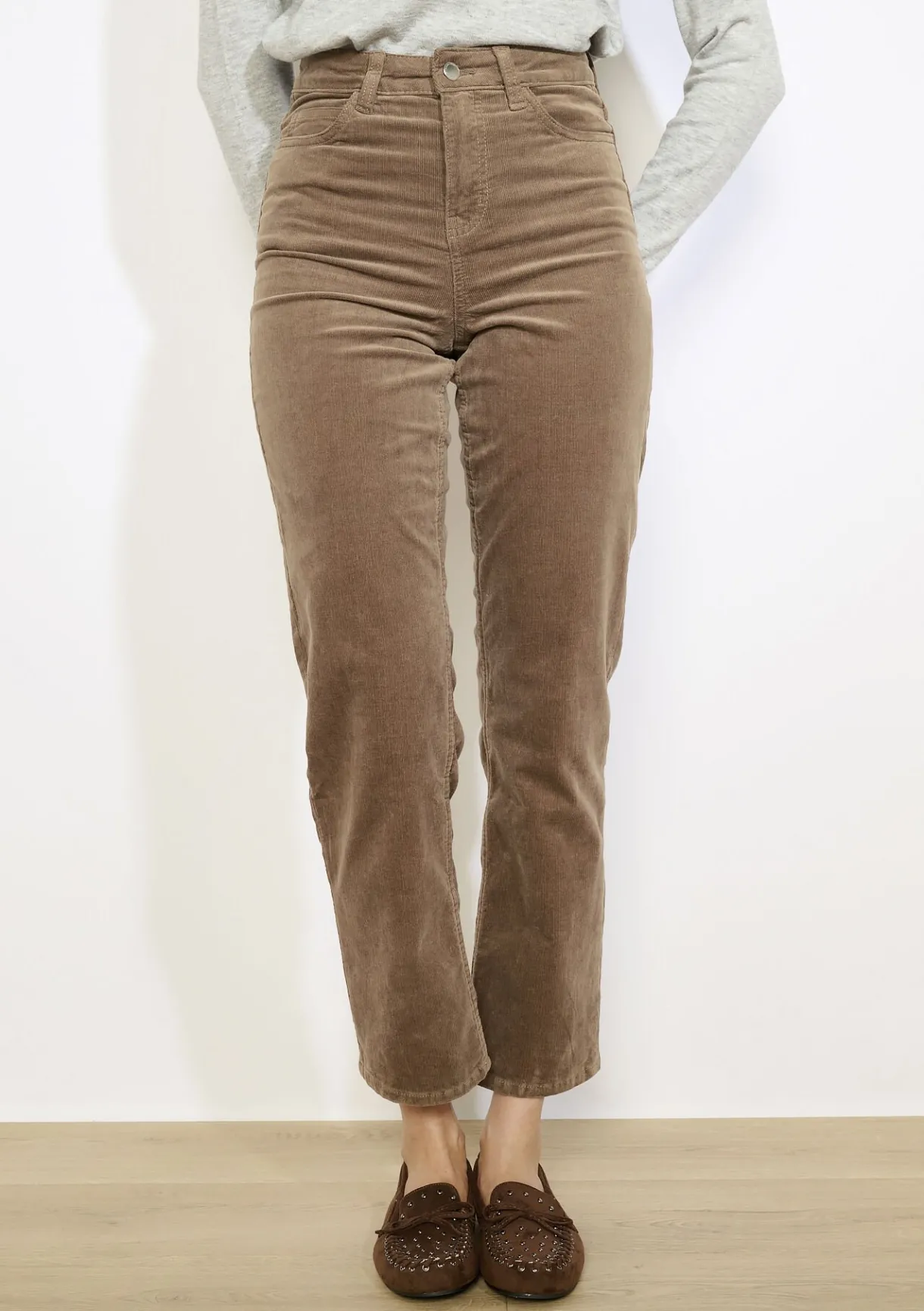LolaLiza Hoge corduroy broek- Broeken