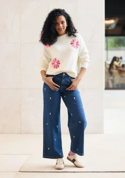 LolaLiza Hoge taille geborduurde jeans- Co-Ord Sets|Jeans