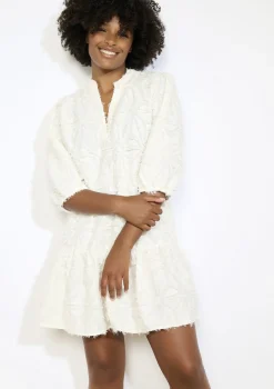 LolaLiza Jacquardjurk met pofmouwen- Jurken