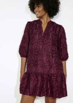 LolaLiza Jacquardjurk met pofmouwen- Jurken