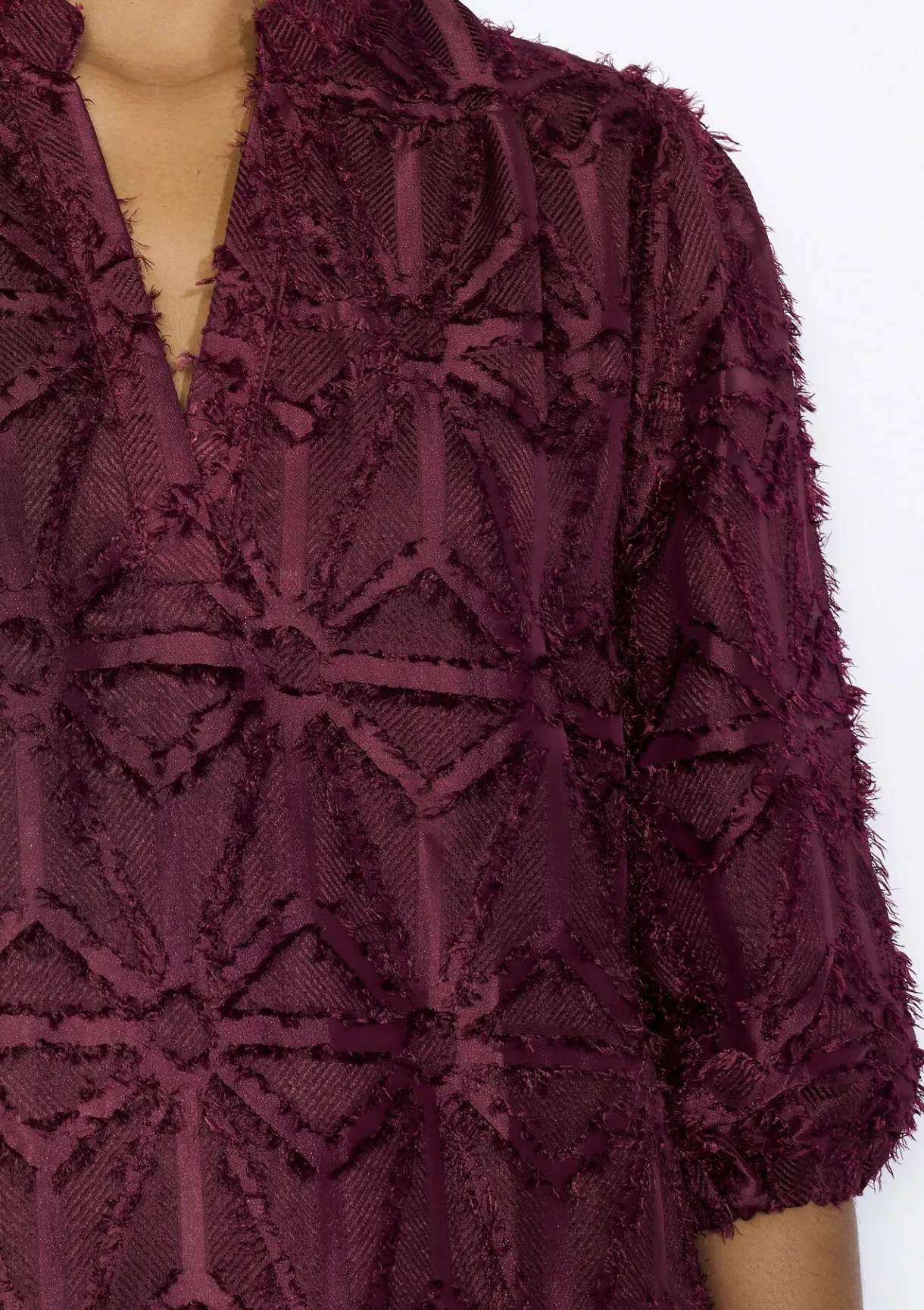 LolaLiza Jacquardjurk met pofmouwen- Jurken