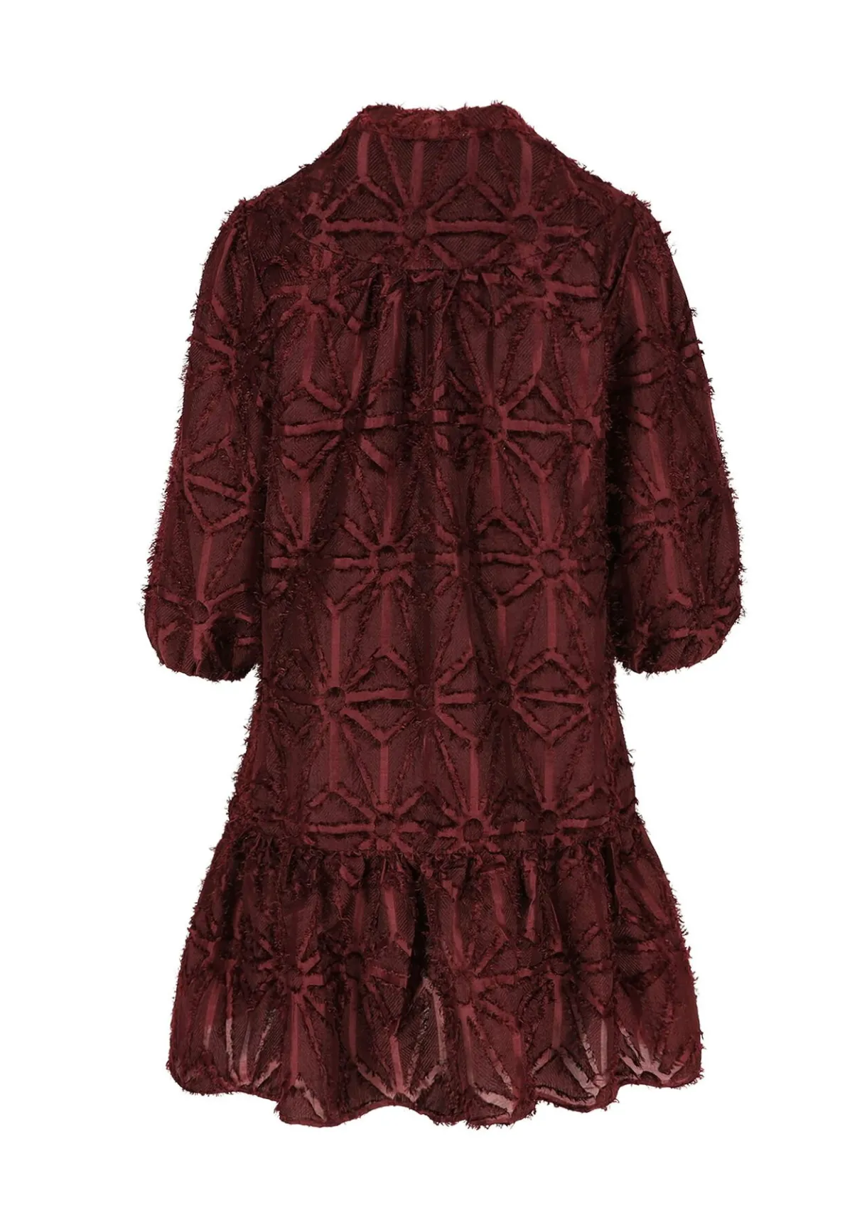 LolaLiza Jacquardjurk met pofmouwen- Jurken