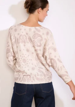 LolaLiza Jacquardtrui met paisley- Truien En Cardigans