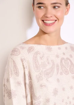 LolaLiza Jacquardtrui met paisley- Truien En Cardigans