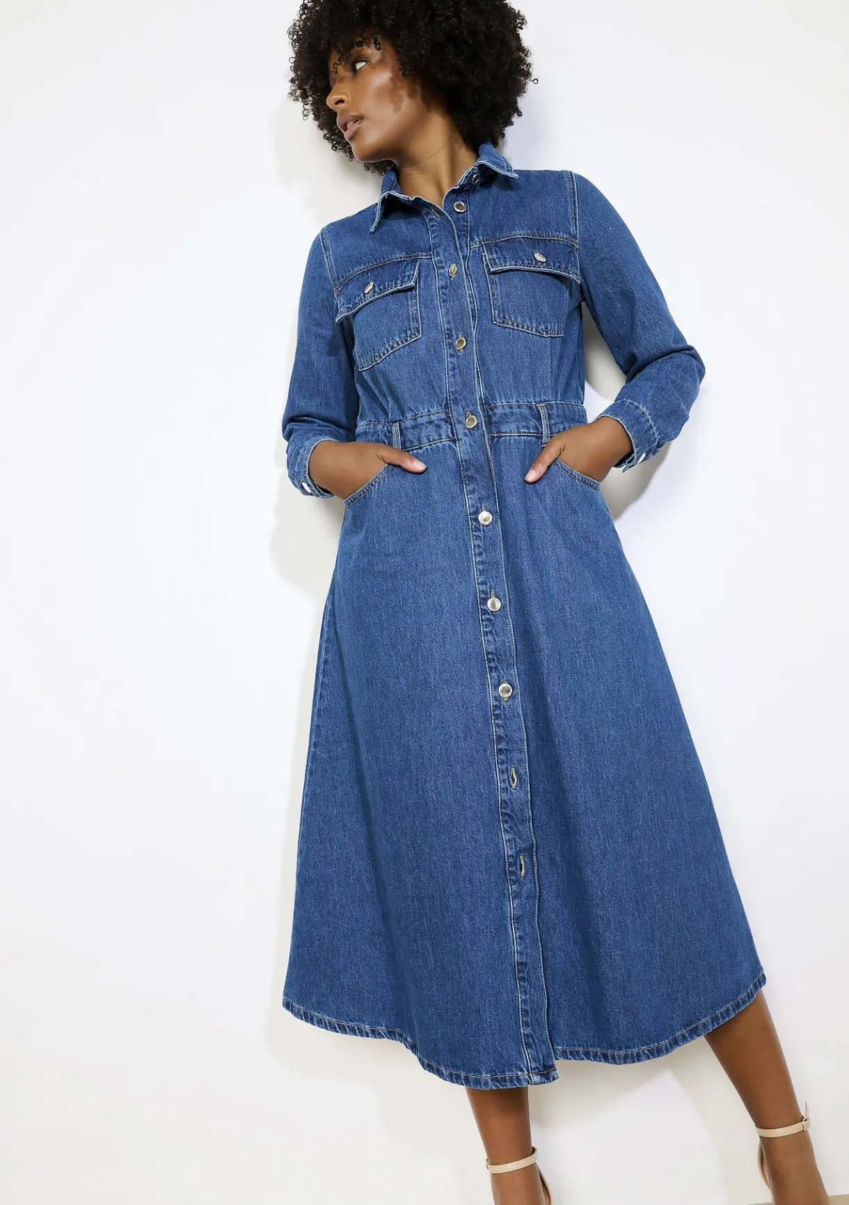 LolaLiza Jeans overhemdjurk- Jurken