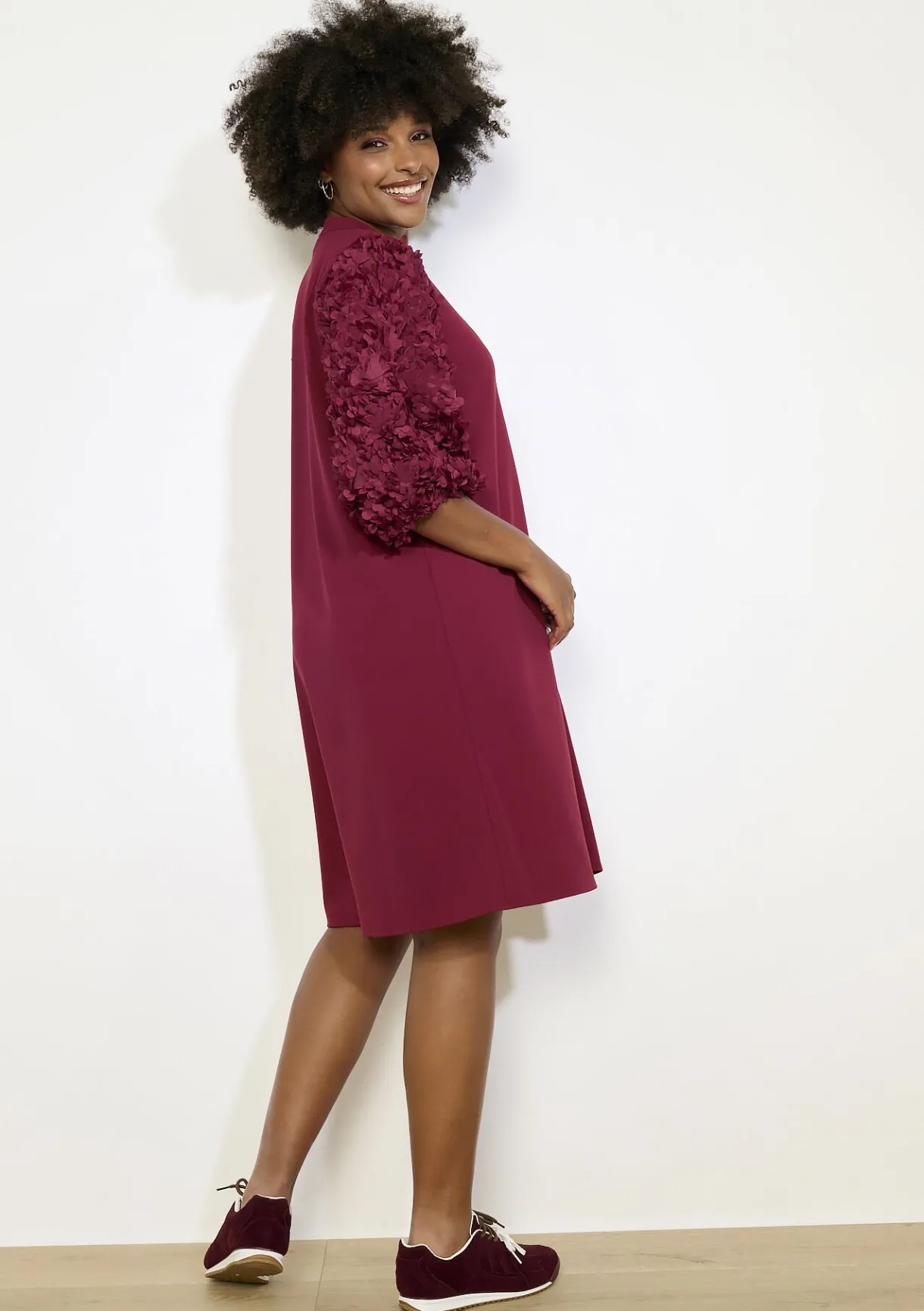 LolaLiza Jurk met structuurmouwen- Jurken