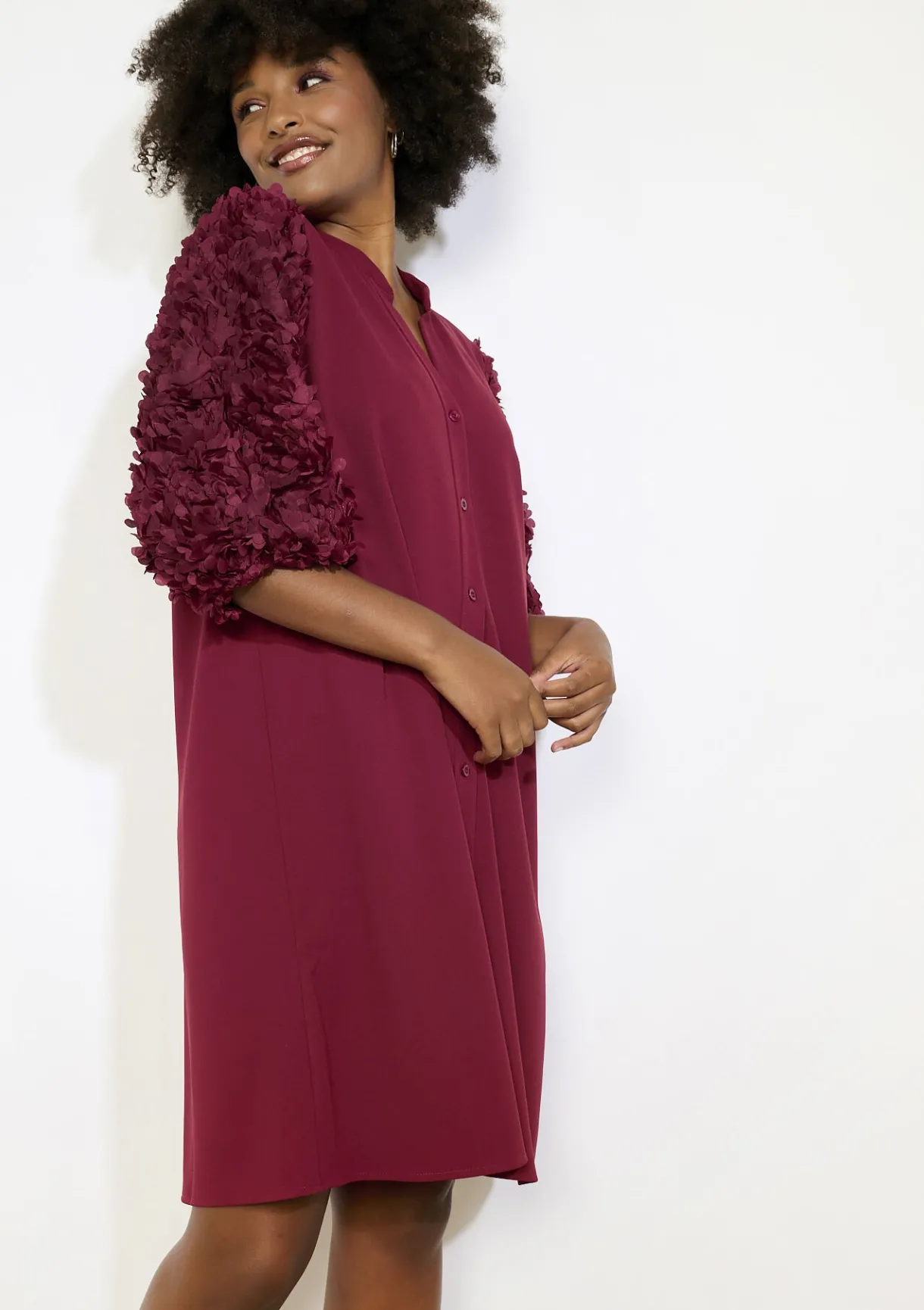 LolaLiza Jurk met structuurmouwen- Jurken