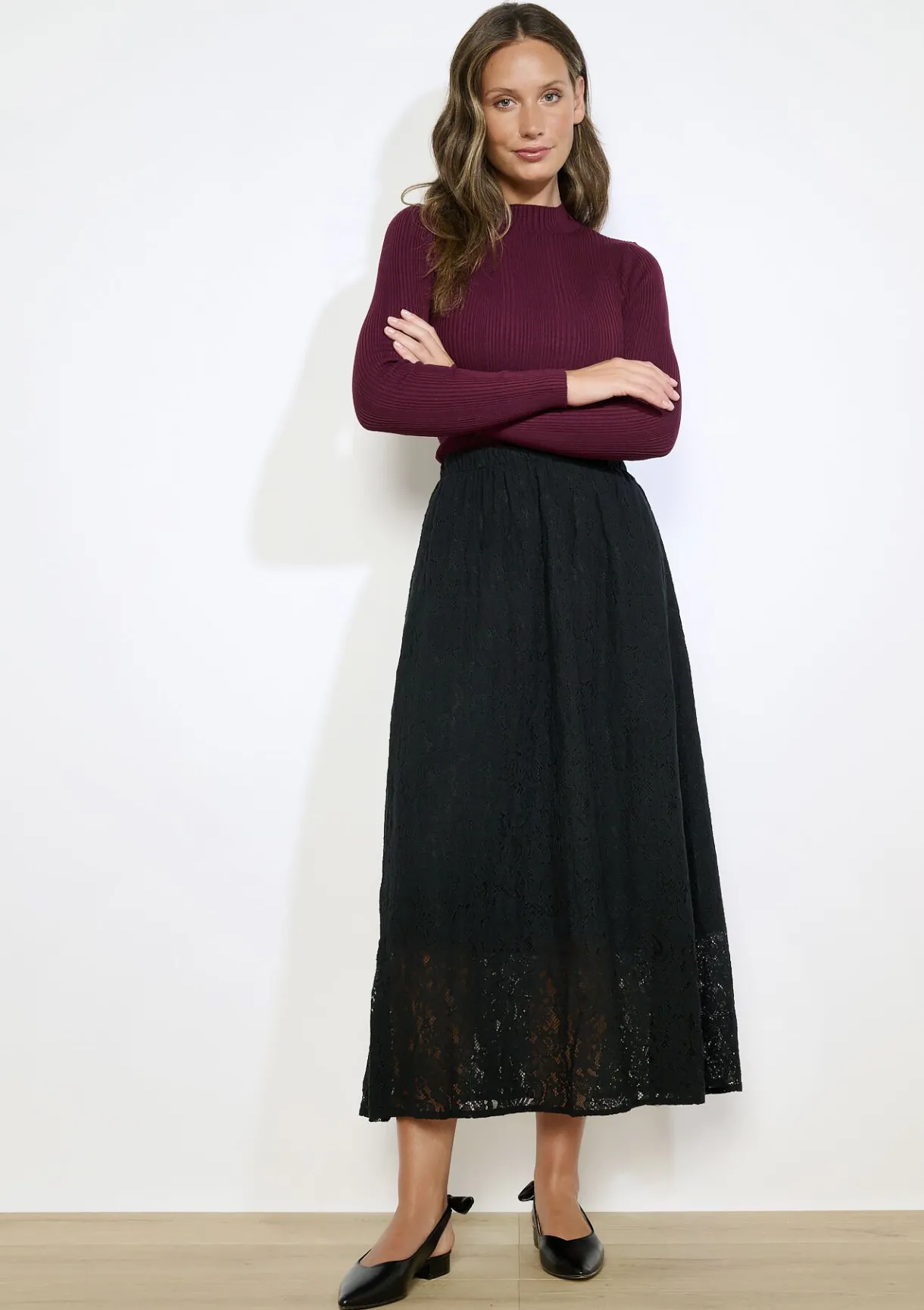 LolaLiza Kanten midi-rok- Rokken