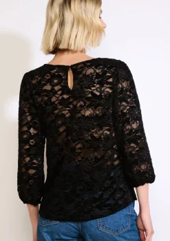 LolaLiza Kanten top met 3/4-mouwen- Tops En T-Shirts