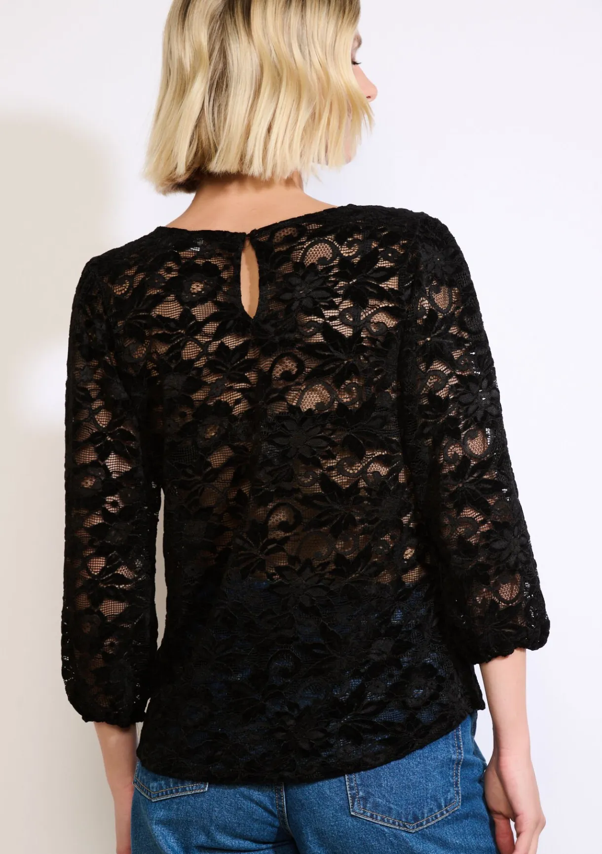 LolaLiza Kanten top met 3/4-mouwen- Tops En T-Shirts