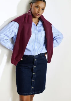 LolaLiza Knoopsluiting denimrok- Rokken