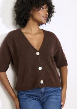 LolaLiza Kort vest met opvallende knopen- Truien En Cardigans