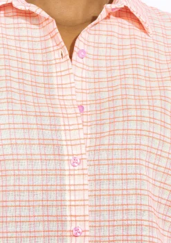 LolaLiza Korte geruite blouse- Blouses En Hemden