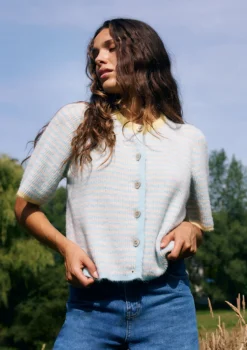 LolaLiza Korte gestreepte vest- Truien En Cardigans