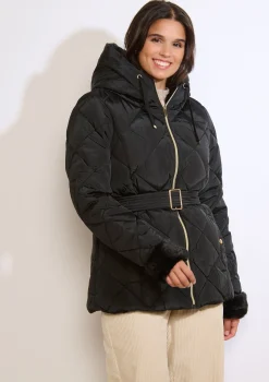 LolaLiza Korte gewatteerde jas met ceintuur- Mantels En Jassen