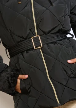 LolaLiza Korte gewatteerde jas met ceintuur- Mantels En Jassen