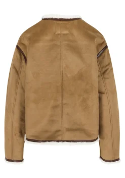 LolaLiza Korte jas in schapenvacht-look- Mantels En Jassen