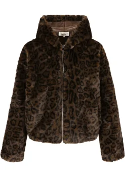 LolaLiza Korte jas met luipaardprint- Mantels En Jassen