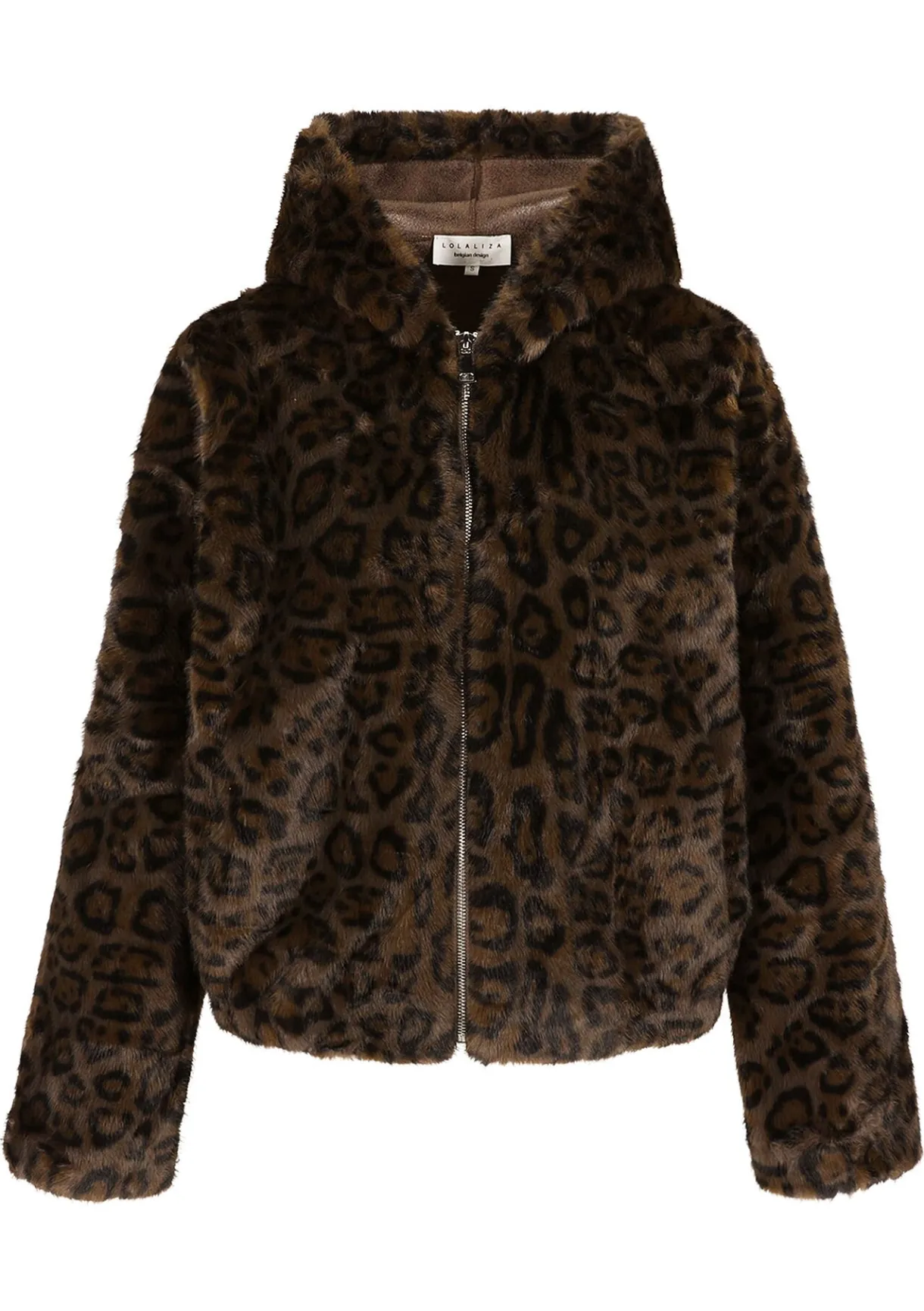 LolaLiza Korte jas met luipaardprint- Mantels En Jassen