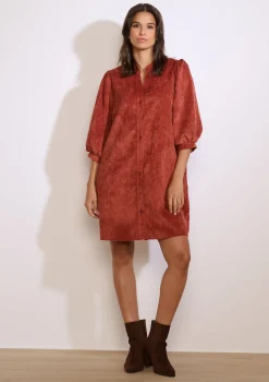 LolaLiza Korte jurk in ribfluweel- Jurken