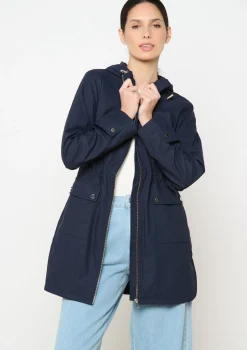 LolaLiza Lange gecoate parka- Mantels En Jassen