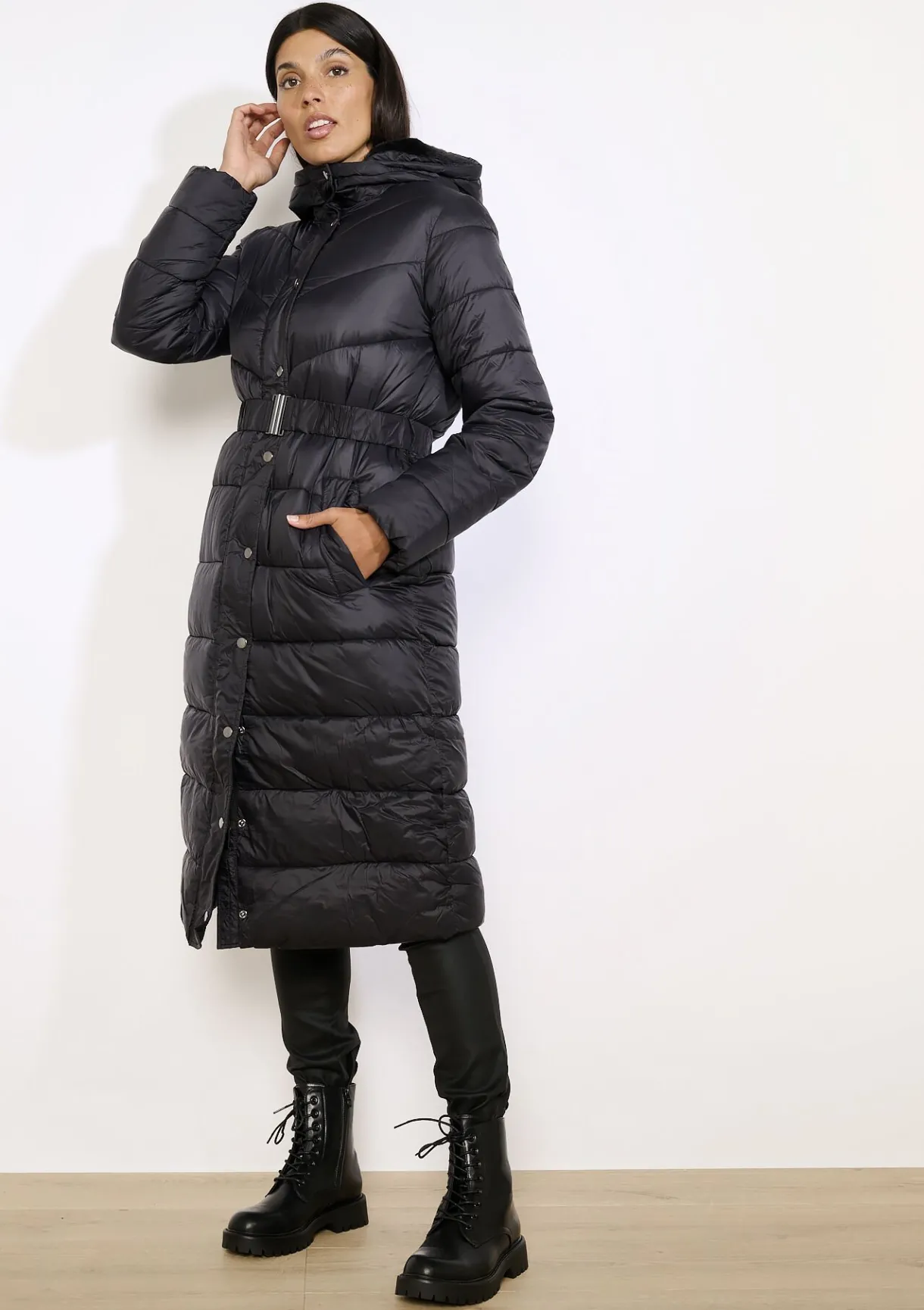 LolaLiza Lange gewatteerde jas- Mantels En Jassen