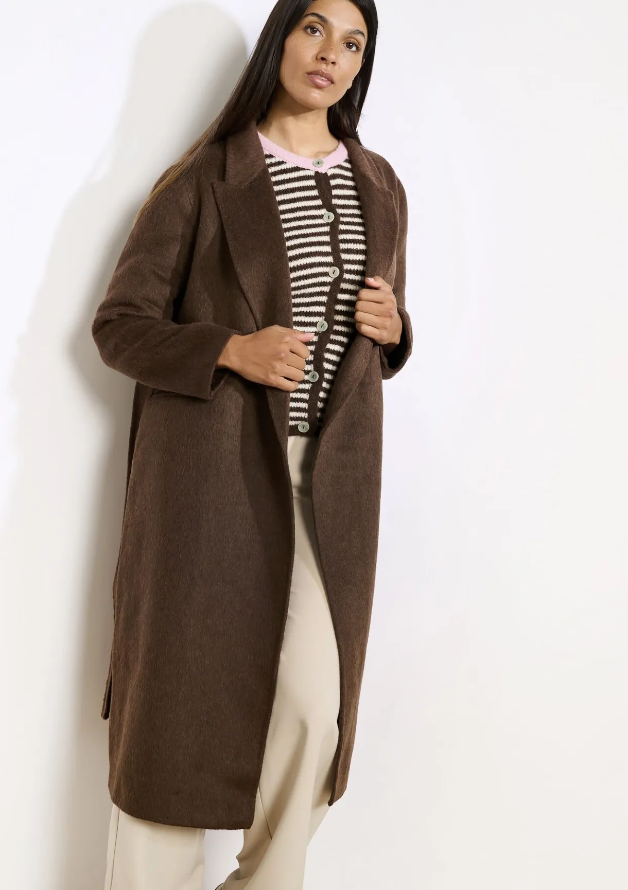 LolaLiza Lange jas zonder kraag- Mantels En Jassen