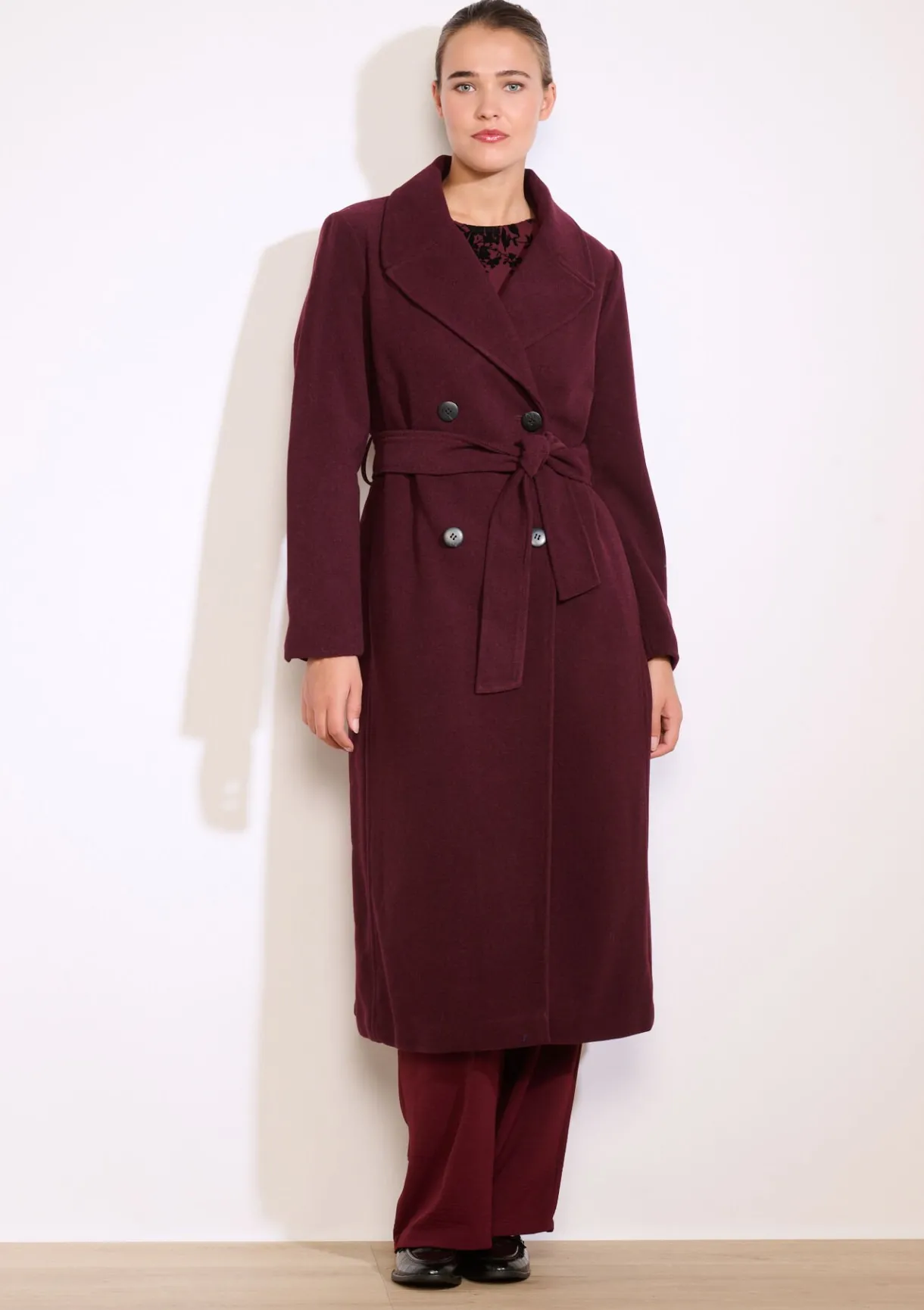 LolaLiza Lange mantel met ceintuur- Mantels En Jassen