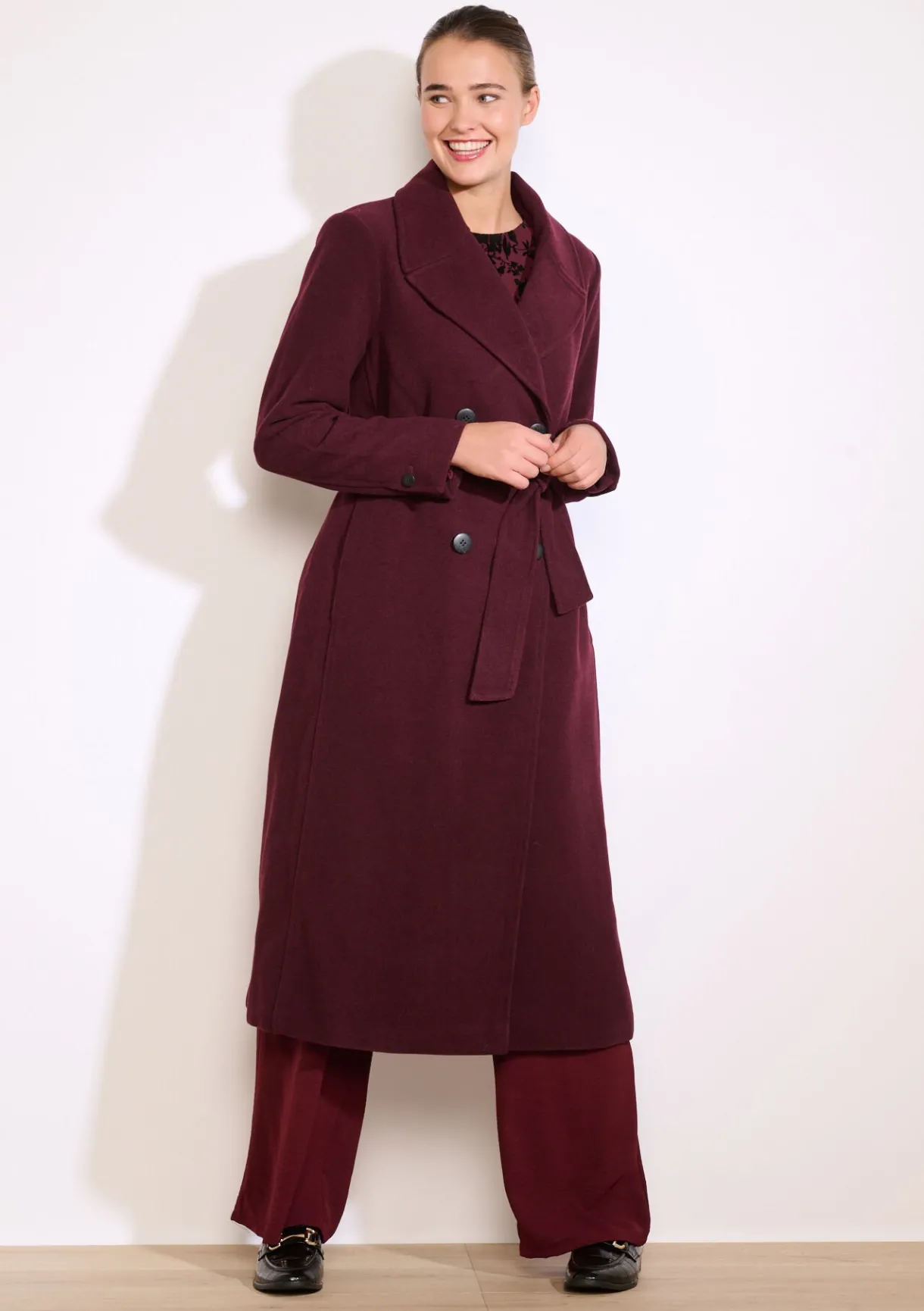 LolaLiza Lange mantel met ceintuur- Mantels En Jassen