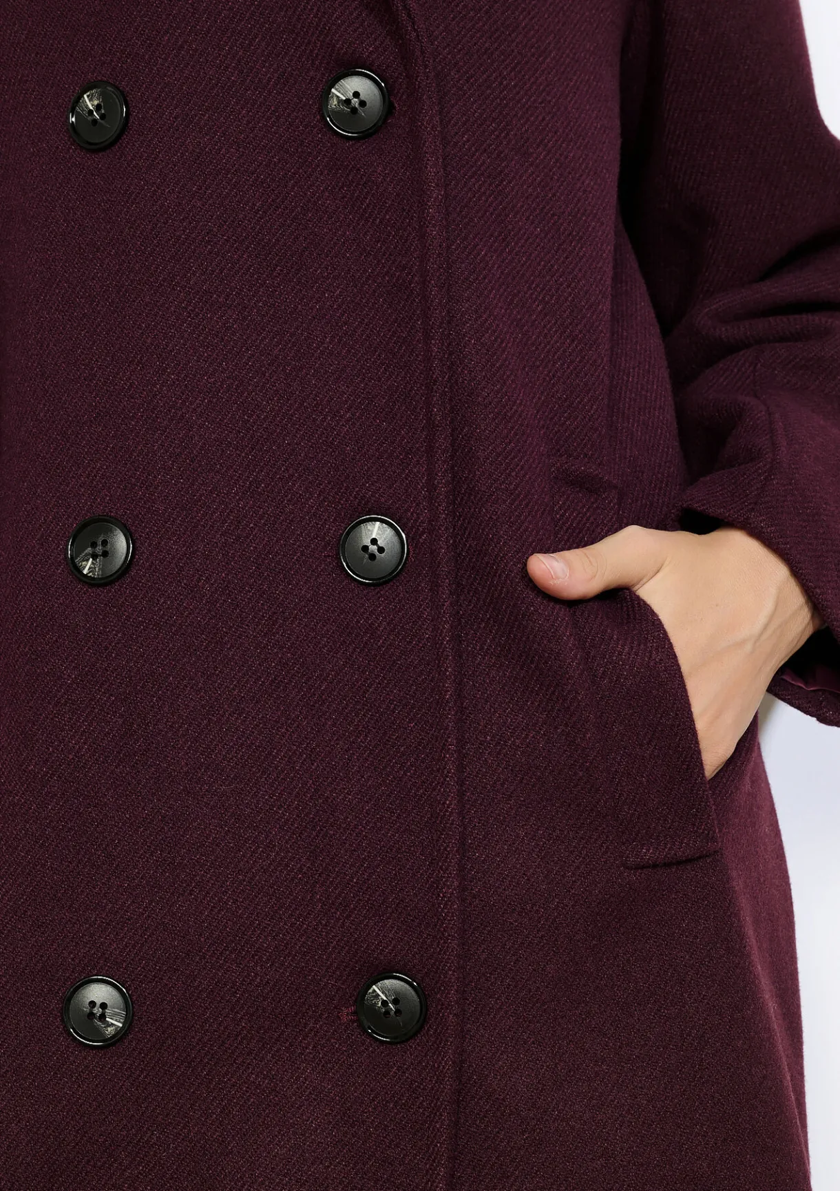 LolaLiza Lange mantel met hoge kraag- Mantels En Jassen