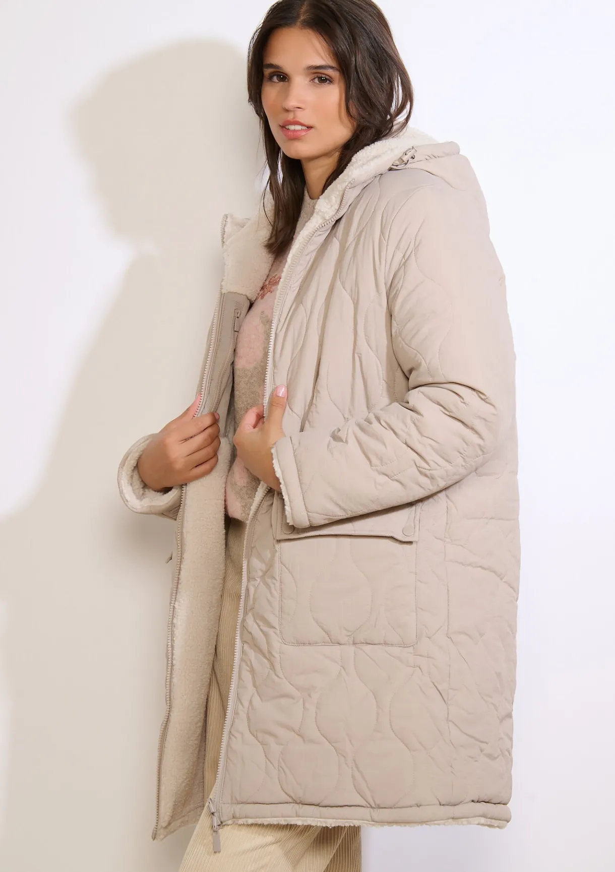 LolaLiza Lange omkeerbare jas- Mantels En Jassen