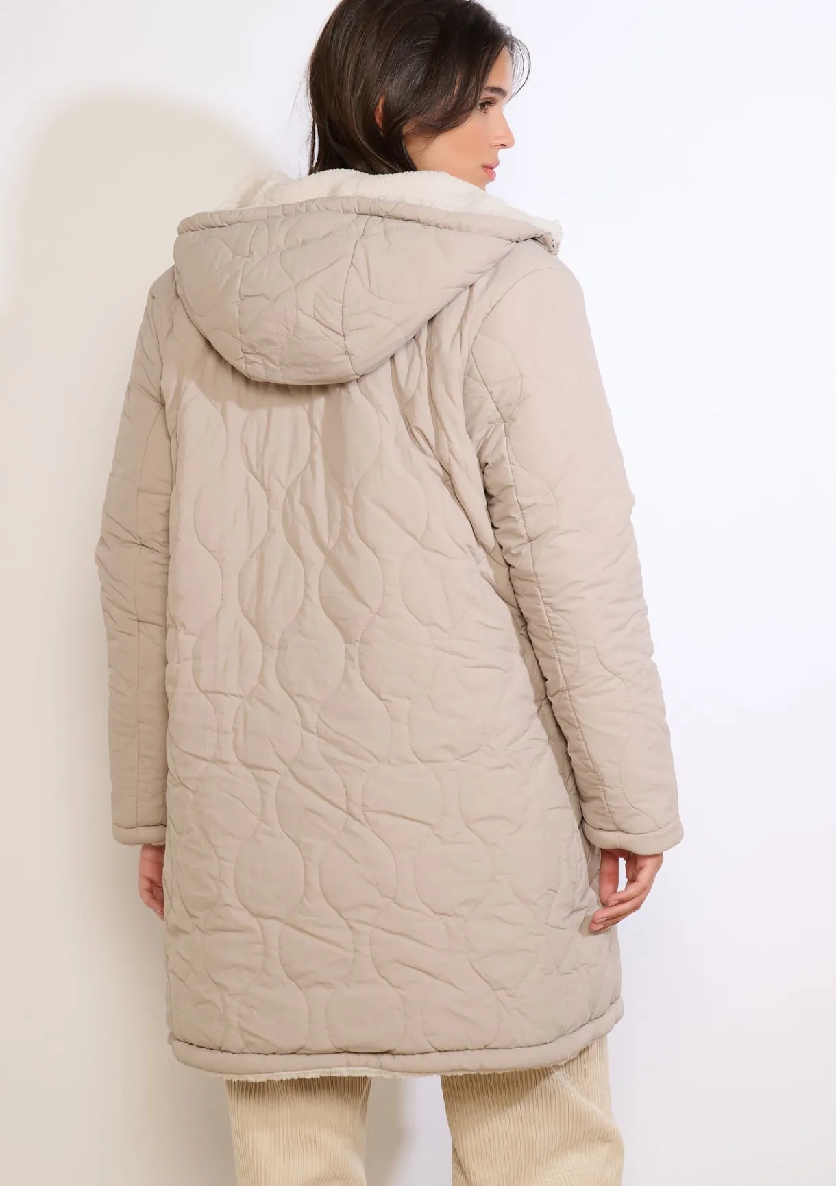 LolaLiza Lange omkeerbare jas- Mantels En Jassen