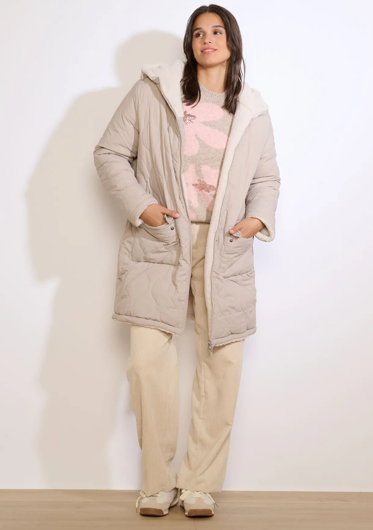 LolaLiza Lange omkeerbare jas- Mantels En Jassen