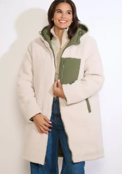 LolaLiza Lange omkeerbare jas- Mantels En Jassen