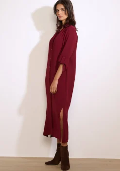 LolaLiza Lange overhemdjurk met split- Jurken