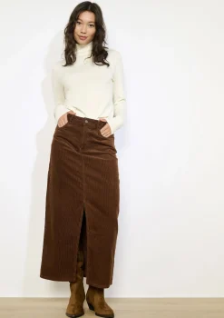 LolaLiza Lange ribfluwelen rok- Rokken